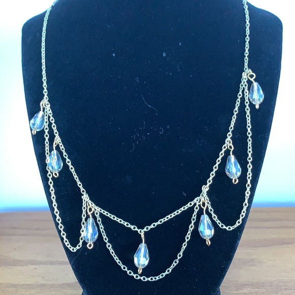 🦋Gorgeous Victorian vintage antique finish Crystal necklace 🦋NWOT - Picture 5 of 10